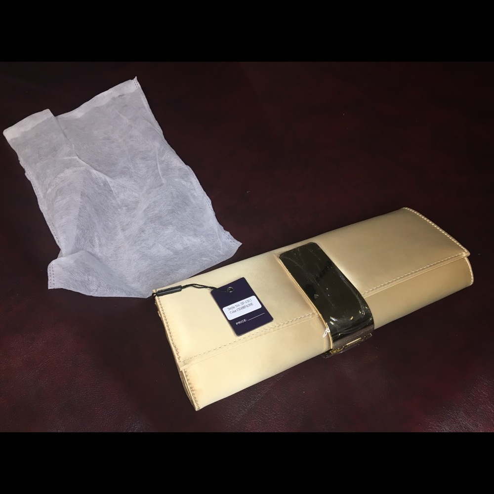 Envelope style satin evening bag